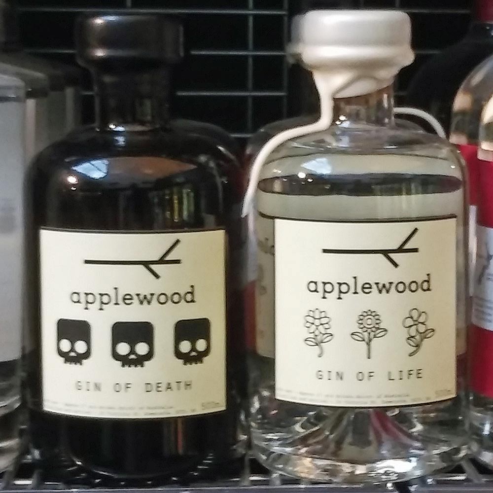 Gins of Life and Death in Tasmanian bottle shop