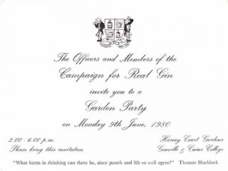 invitation to CRG Garden Party 1980