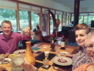 Jane and Graham Hyland, Lynne and Robert Gibson at Kaoota Tasmania