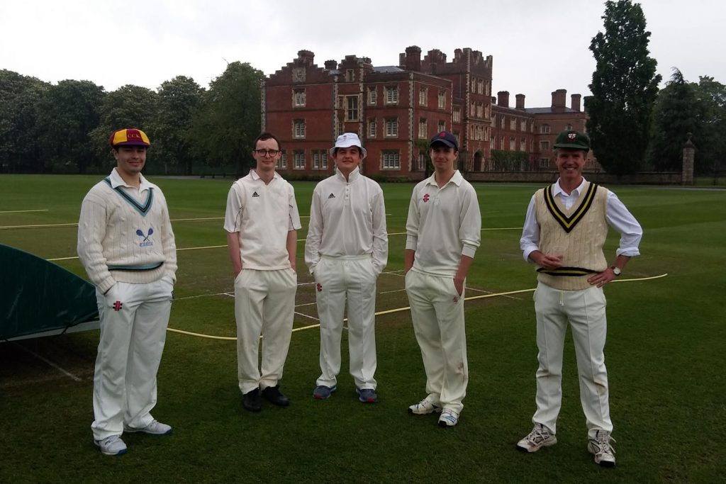 CRGCC waiting for rain to stop, Jesus College Cambridge