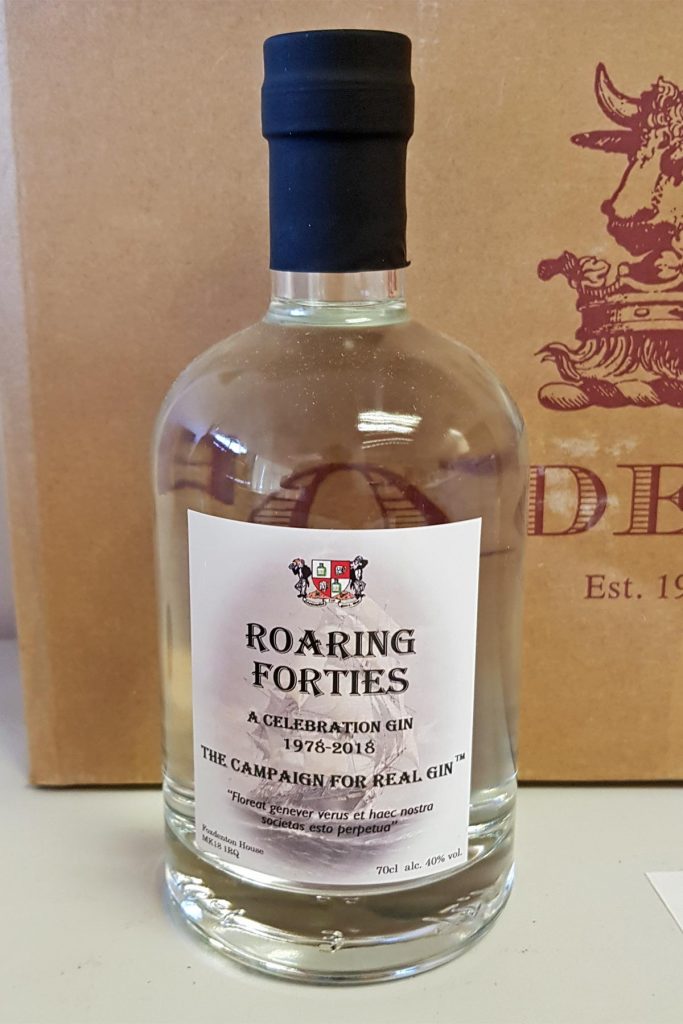 Roaring Forties gin bottle