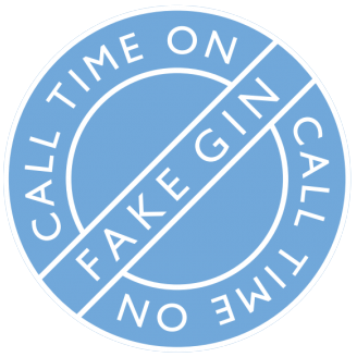 call time on fake gin logo