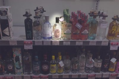Roaring Forties Gin on Waitrose shelf