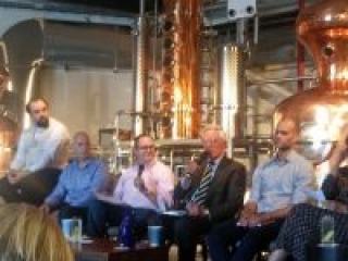 panel at Haymans Fake Gin discussion