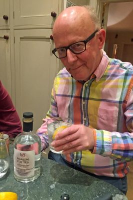 Campaign for Real Gin bottletop Anthony Trace opens his first bottle of Roaring Forties