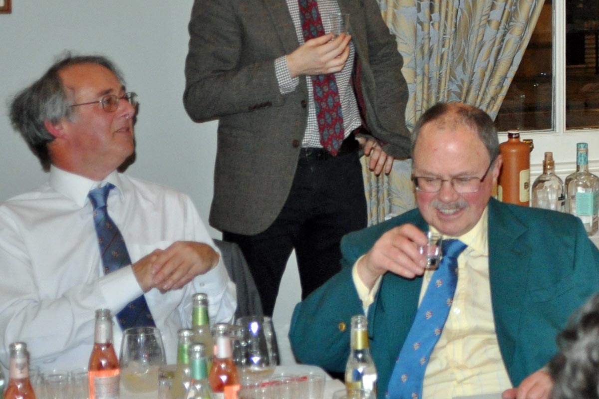 Nick Ellis and James Donaldson, gin tasting, Athenaeum Club