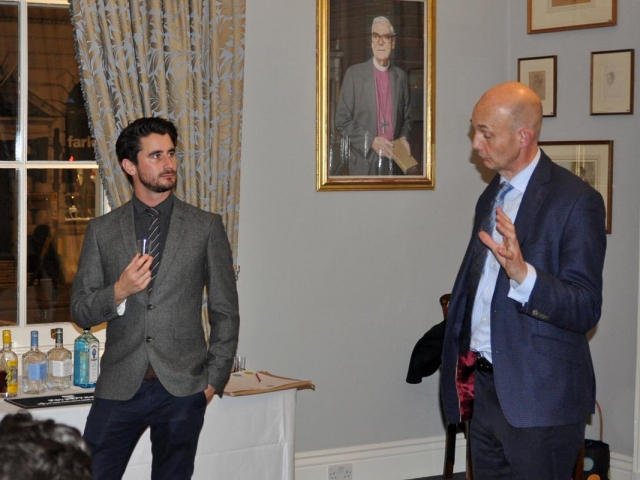 John Jeyes and Chris Bryant-Maxwell, Campaign for Real Gin tasting, Athenaeum Club November 2018