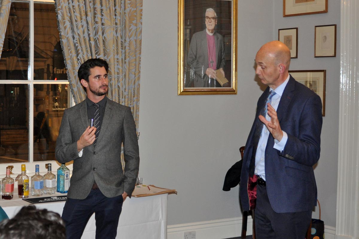John Jeyes and Chris Bryant-Maxwell, Campaign for Real Gin tasting, Athenaeum Club November 2018