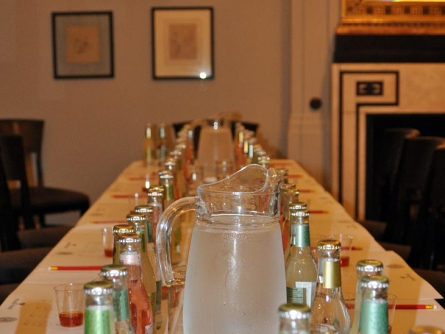 Tables at the ready, Campaign for Real Gin tasting, Athenaeum Club November 2018