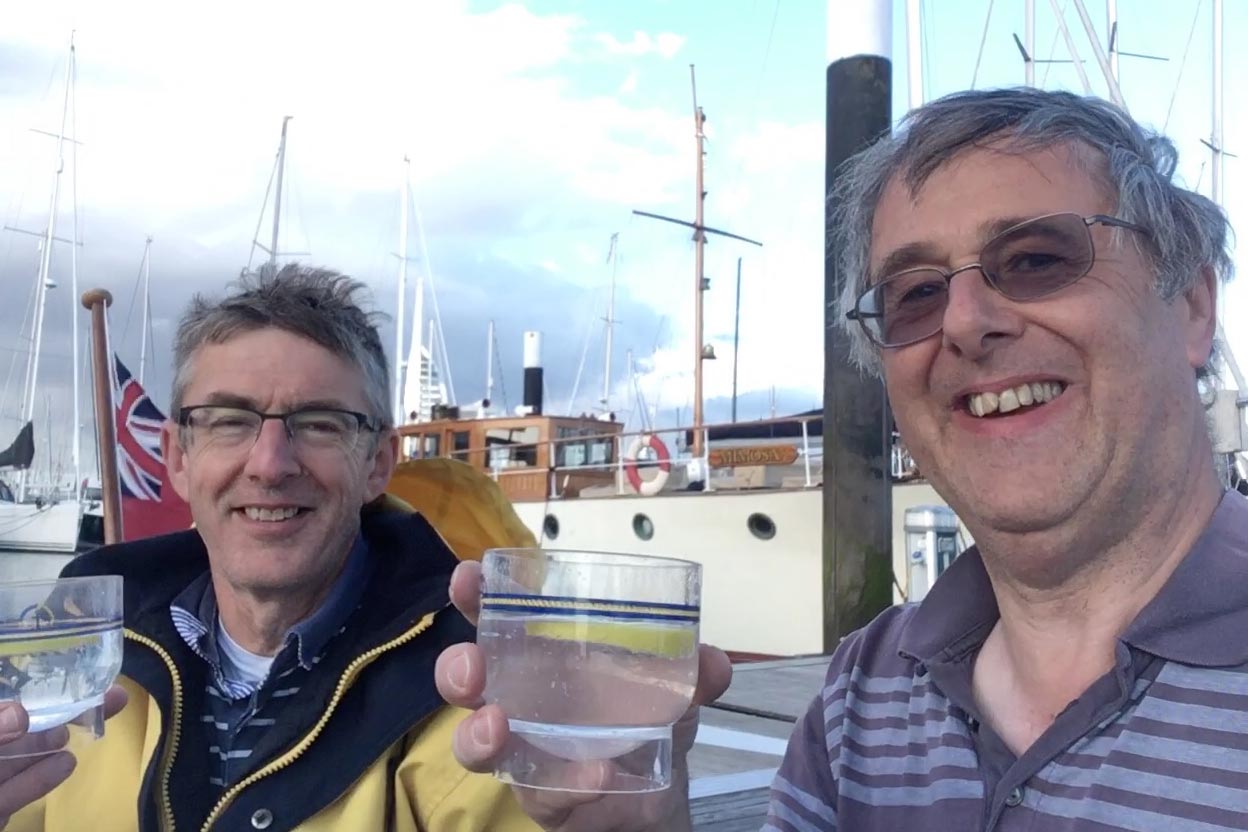 Nick and Dave Ellis on Roaring Forties gin World Gin Day 2019